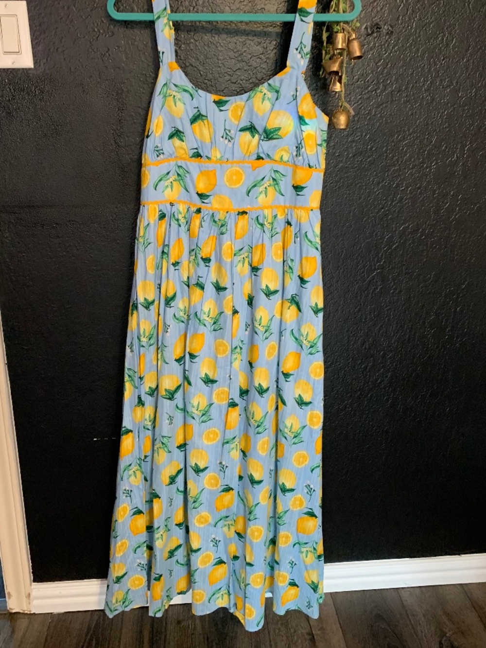 Madison Tara blue dress - sunshine vibes lemons 🍋 sz 8 - rush, tea, garden core